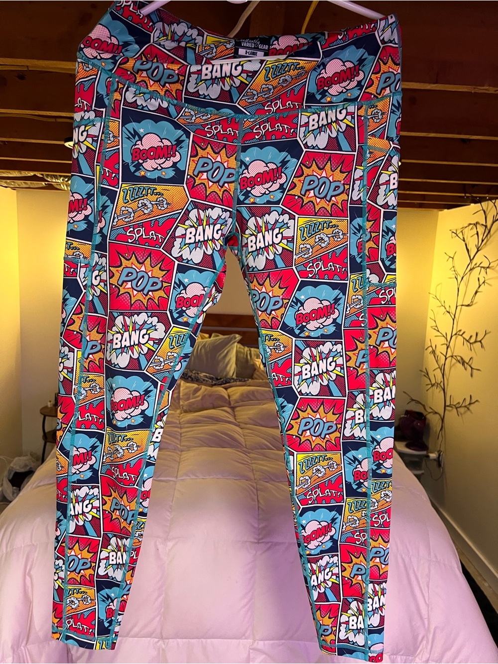 Constantly Varied Gear Comic Pop Leggings - Red, Yellow, Blue, Black